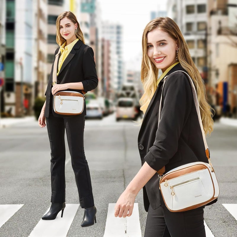 Makes Crossbody Purse for Women Small Crossbody Bags Trendy Vegan Leather with Adjustable Shoulder Straps Gift for Mother Wife Mom - Image 3